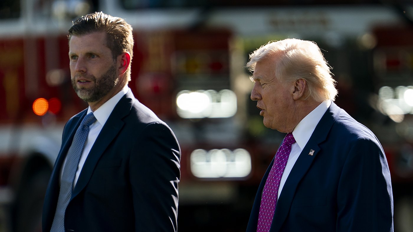 Eric Trump Unveils Gold Logo for Palm Beach Airport Renamed After Father