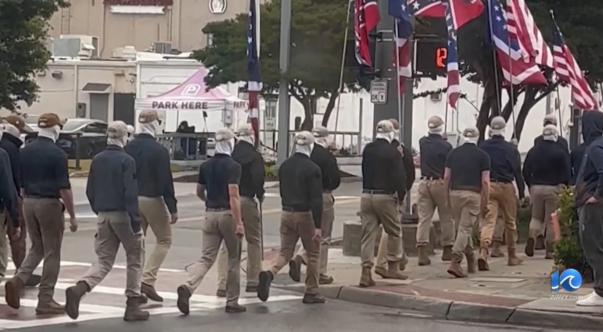 Masked White Nationalist March in Virginia Beach Sparks Fear, Legal Questions
