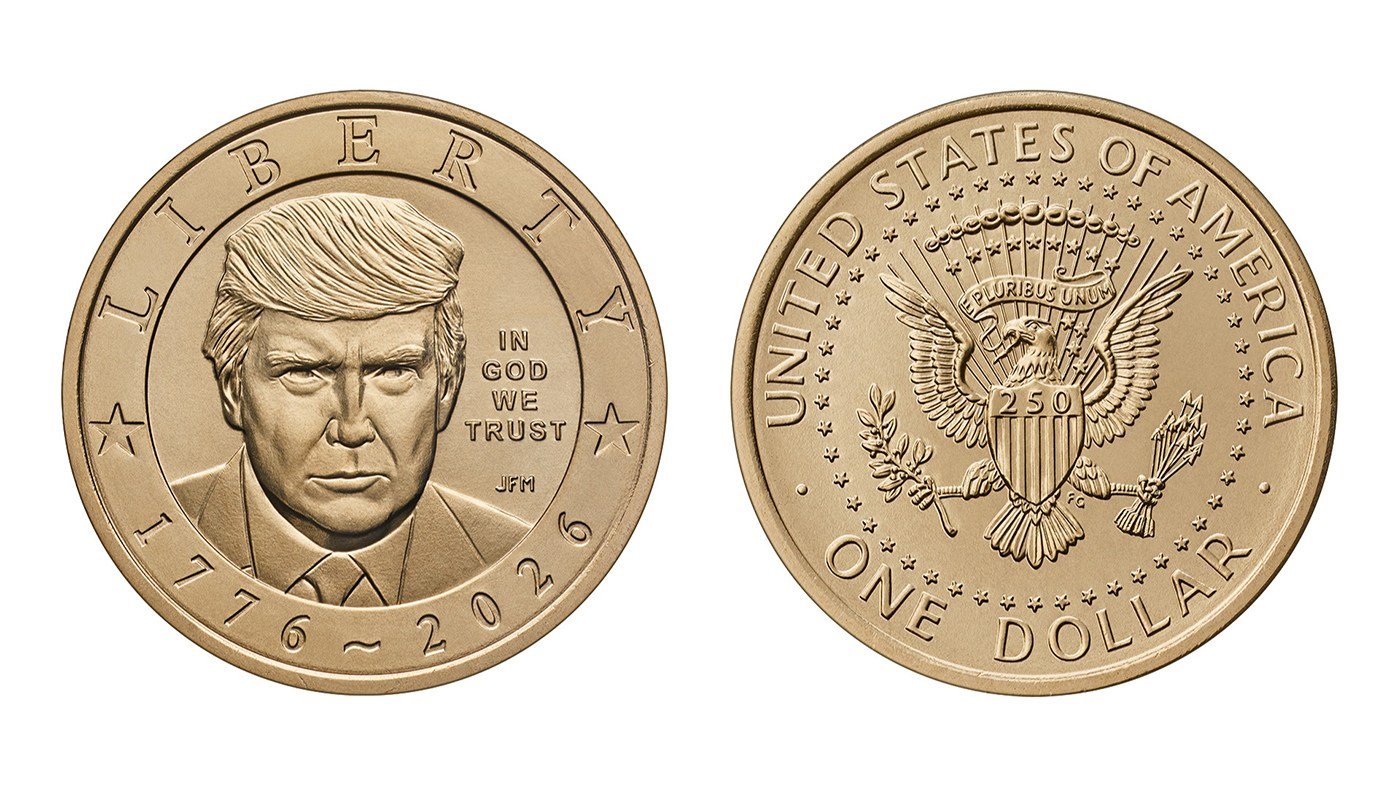 Trump $1 coins sell out hours after U.S. Mint launch