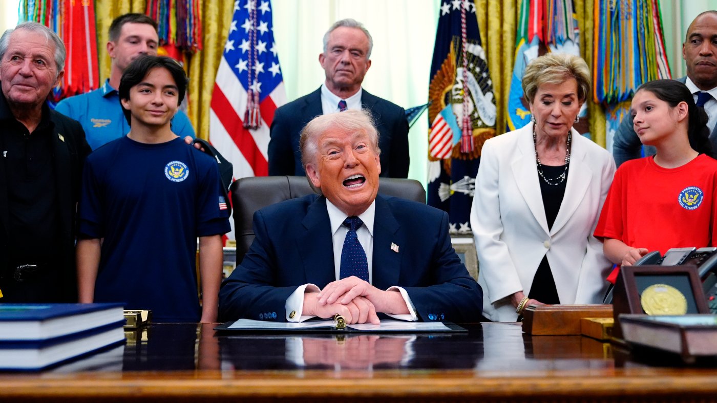 Trump Jokes He Exercises 'One Minute a Day' as He Revives Fitness Test