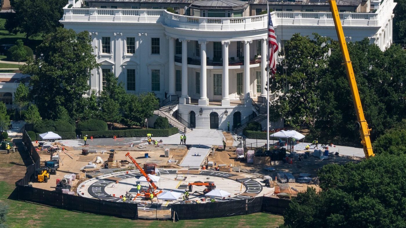 Trump Unveils Renovated White House Helipad, Calls It 'Gift to America'